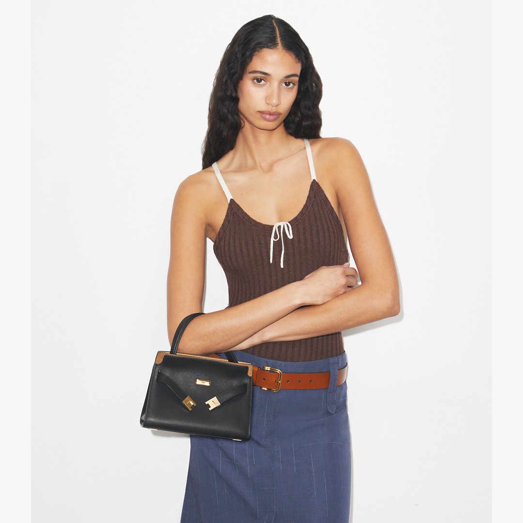 Tory Burch Petite Lee Radziwill Double Bag Black