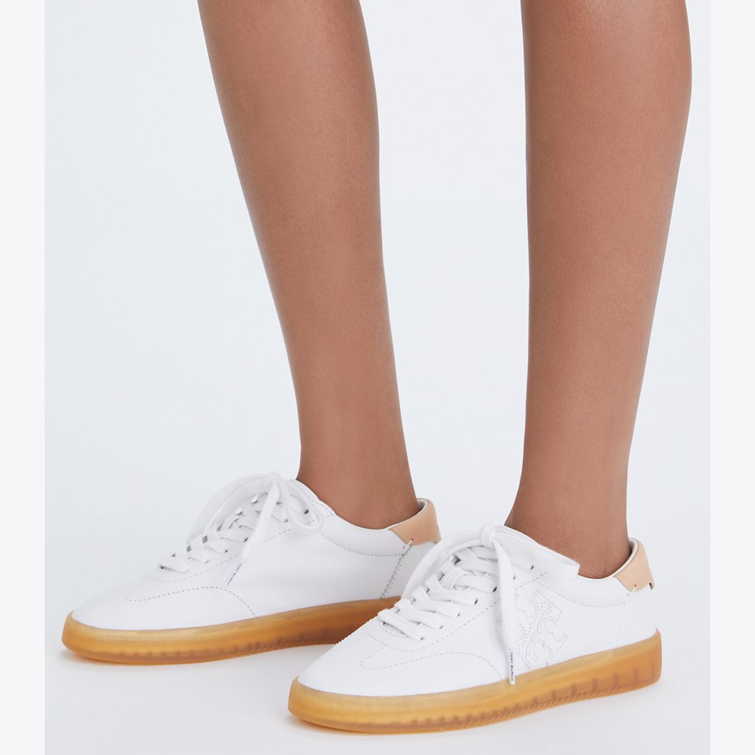 Tory Burch Phoenix Sneaker WHITE / WHITE / BRUSHED ALMOND