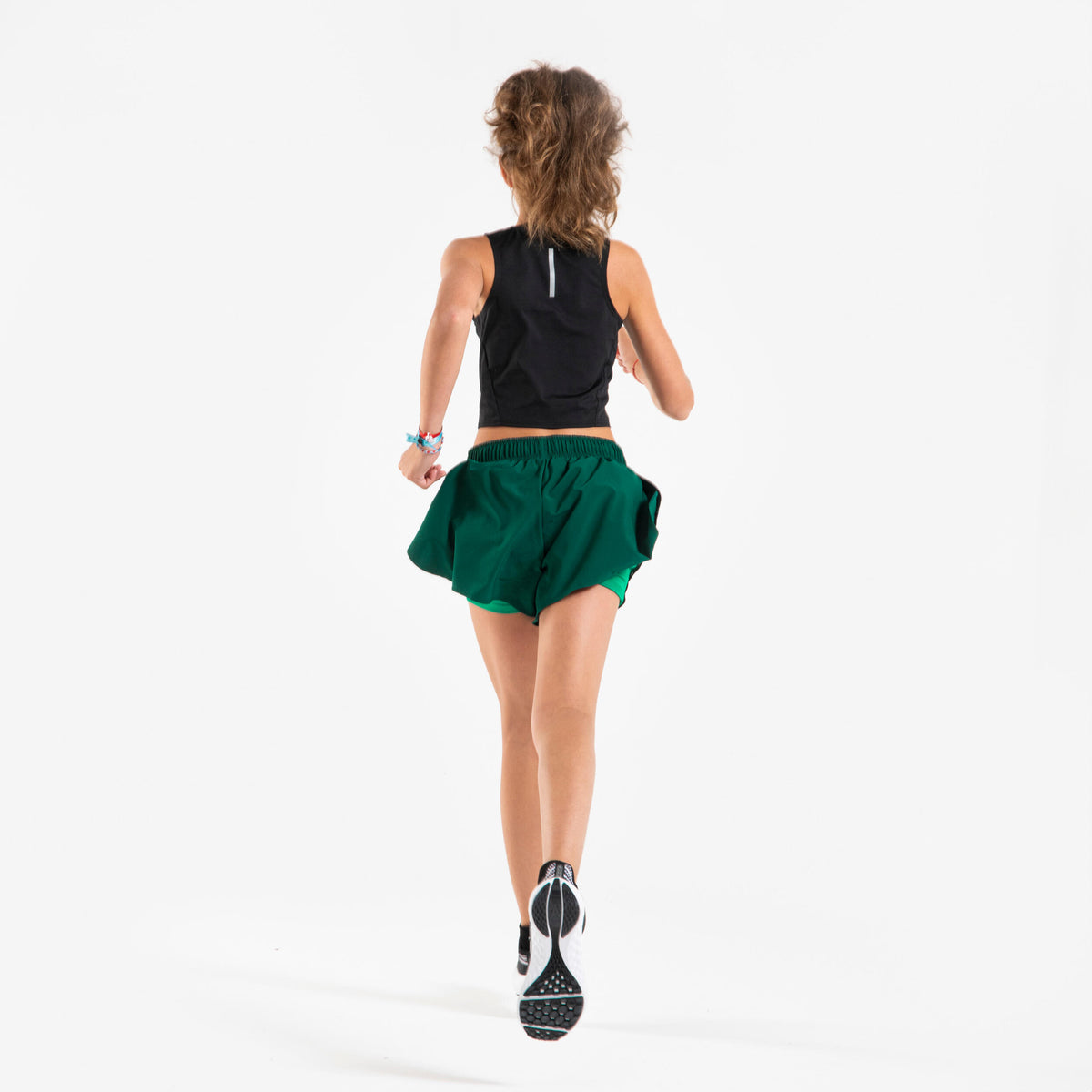 Kiprun Breathable 2-in-1 Running Shorts for Girls - Kiprun Dry+ 900 Green