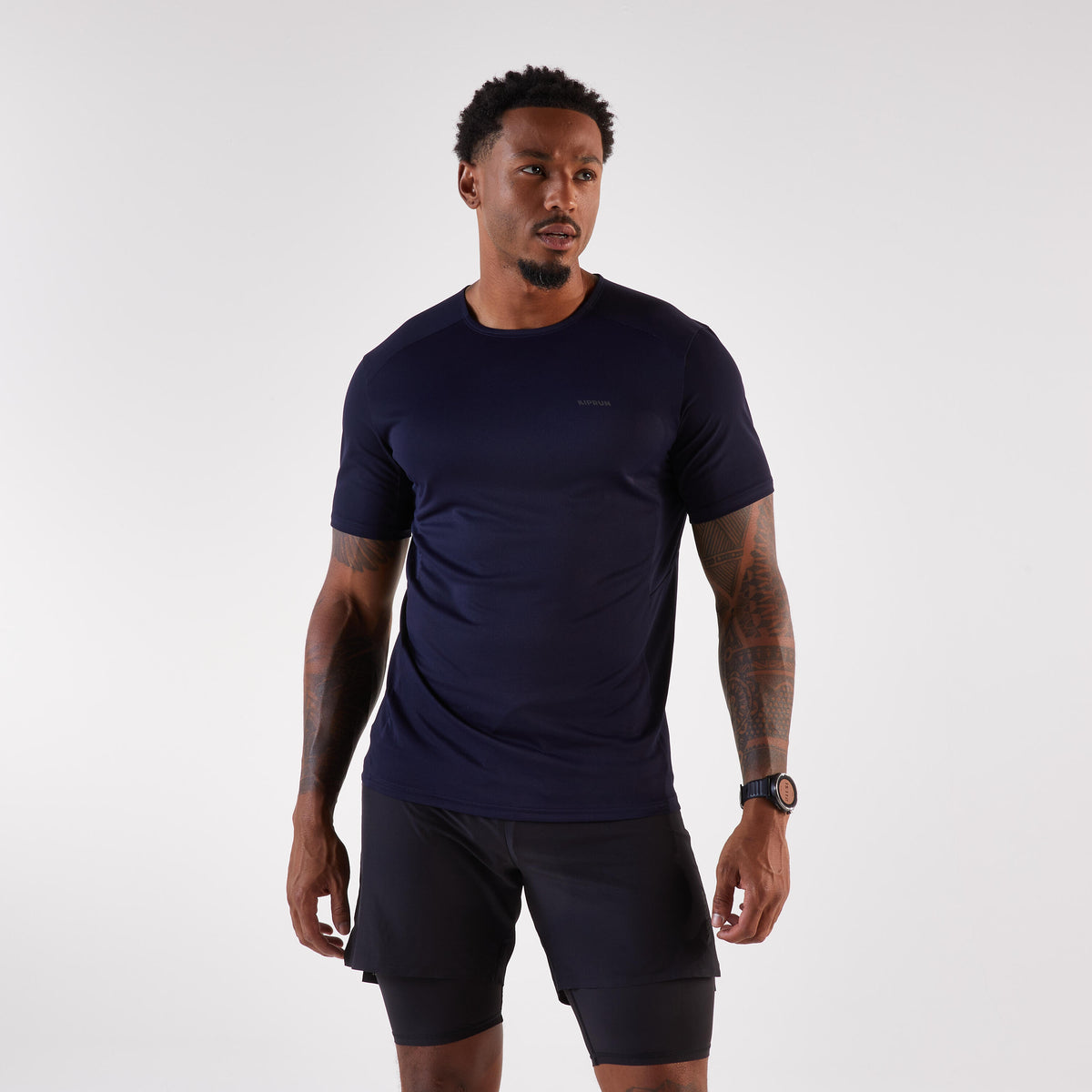 Kiprun Men's Trail Running T-Shirt, Kiprun Run 500 Pink and White