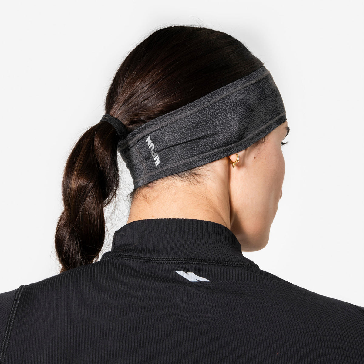 Kiprun Warm+ V2 Adult Warm Running Headband - Smoke Black