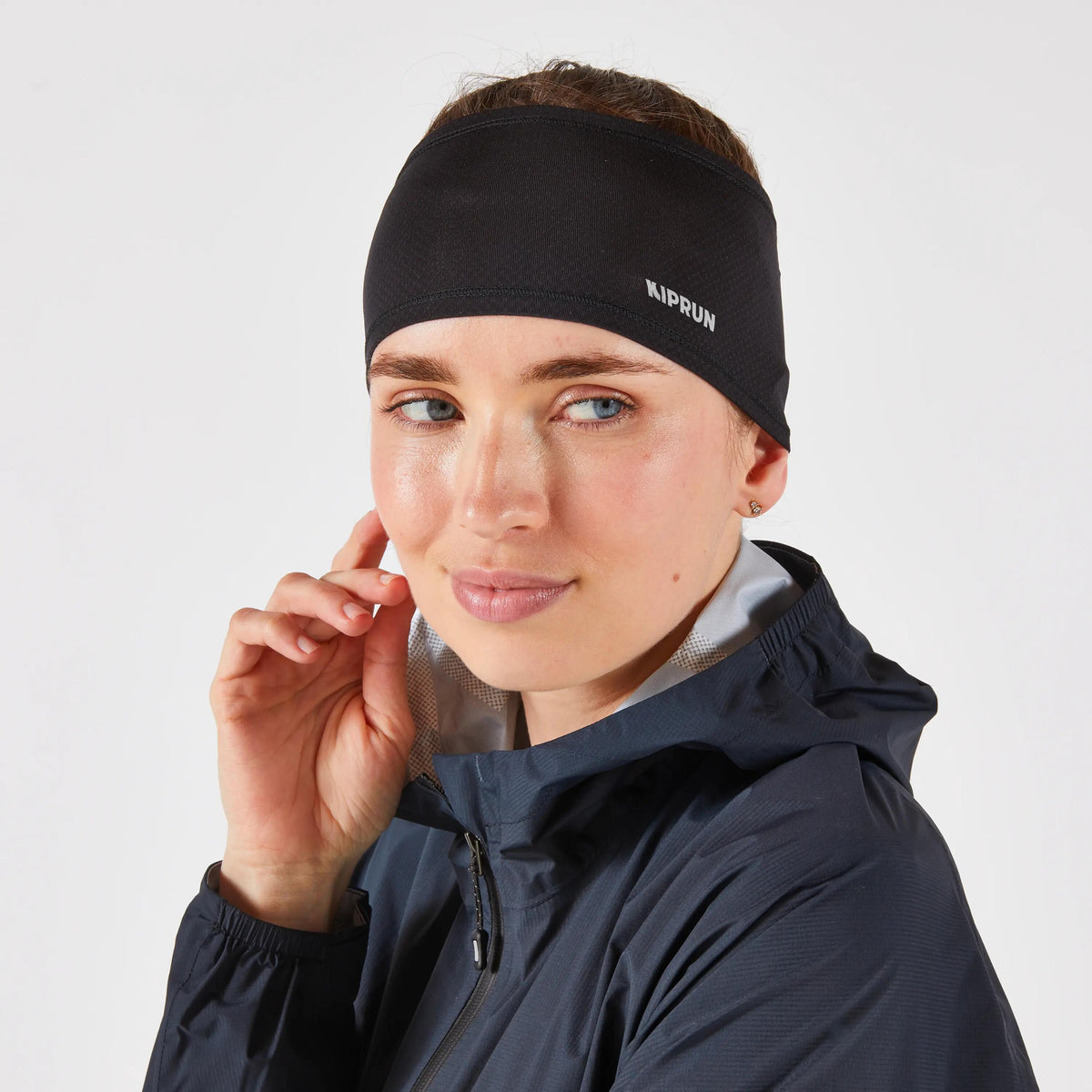 Kiprun Warm+ V2 Adult Warm Running Headband - Grey Graph