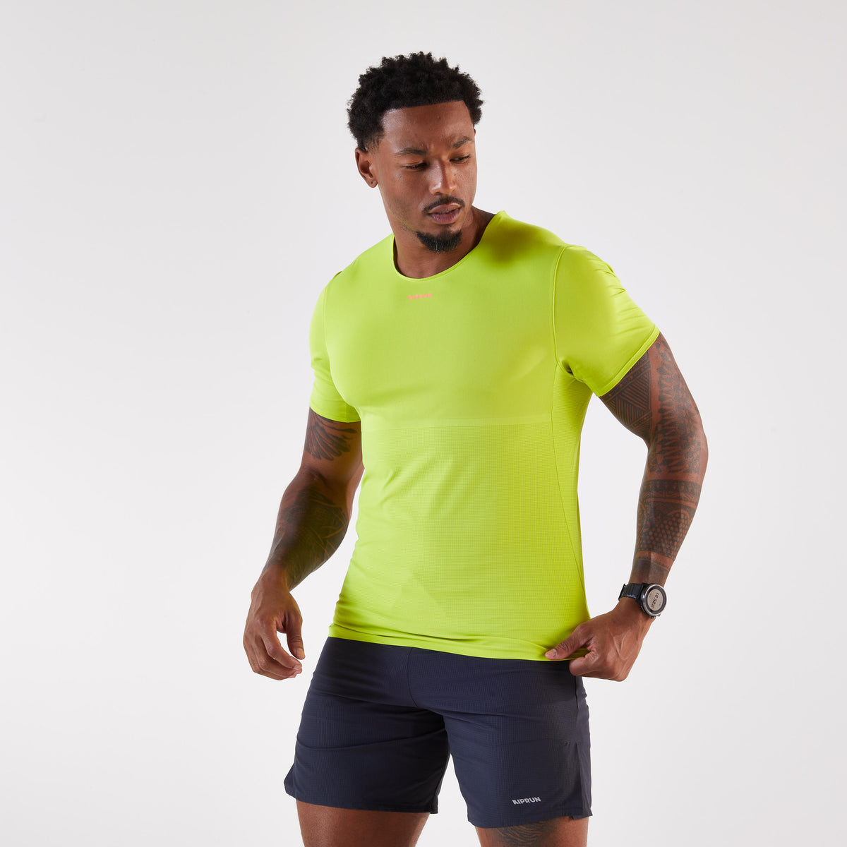 Kiprun Men's Long-Distance Running T-Shirt, Kiprun Run 900 - Grey
