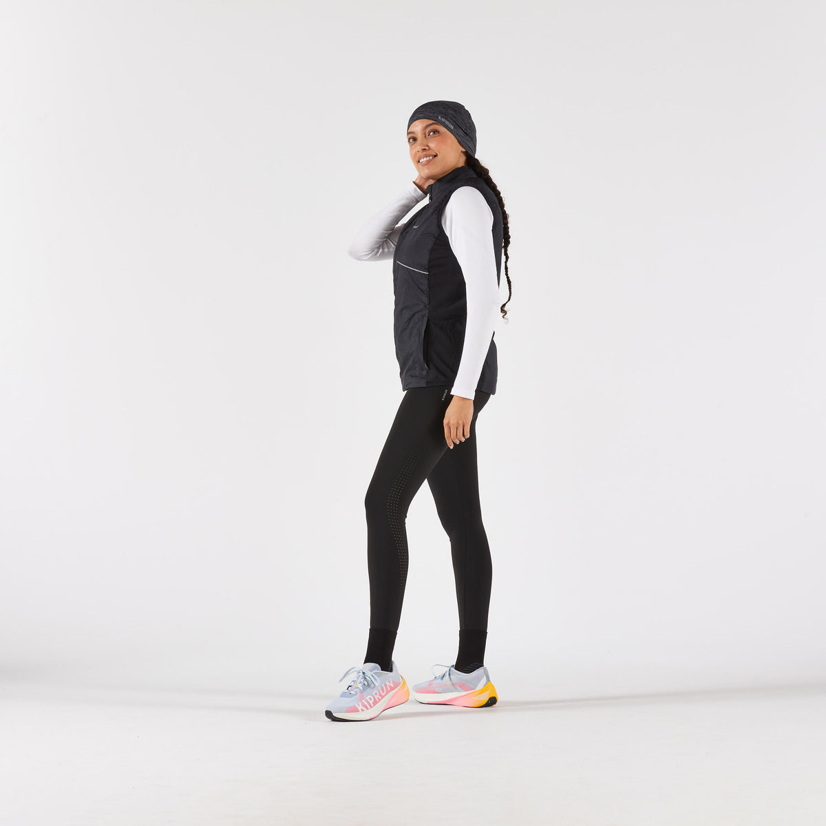 Kiprun Adult Seamless Running Hat - Mottled Burgundy