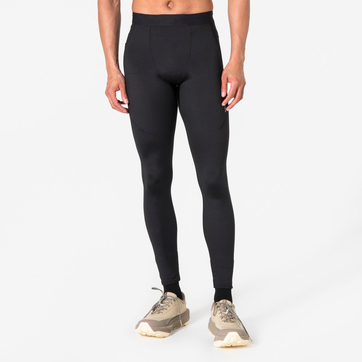 Kiprun Men's Breathable Running Tights, Kiprun Run Flow Dark Brown