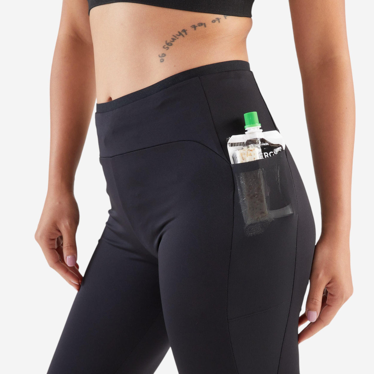 Kiprun Women's Warm Running Leggings - Kiprun Run 500 Warm - Black Smoke