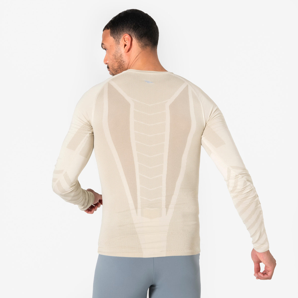 Kiprun Men's Long-Sleeved Slim Running T-Shirt Kiprun Run 500 Seamless Purple