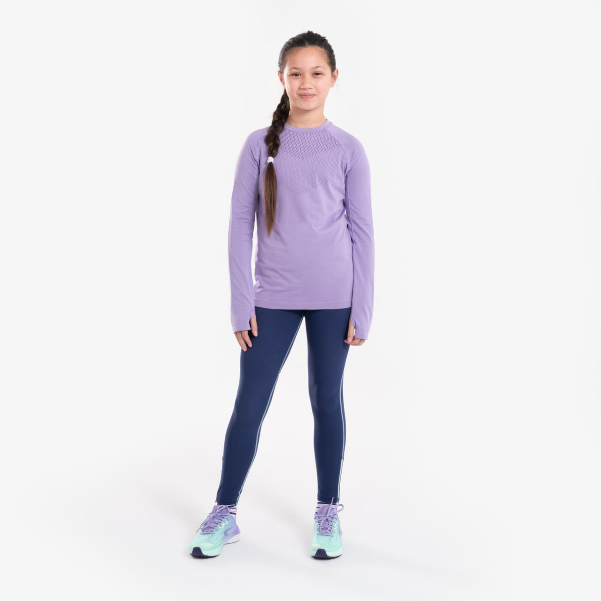 Kiprun Dry+ 900 Kids' Zipped Running Tights - Black
