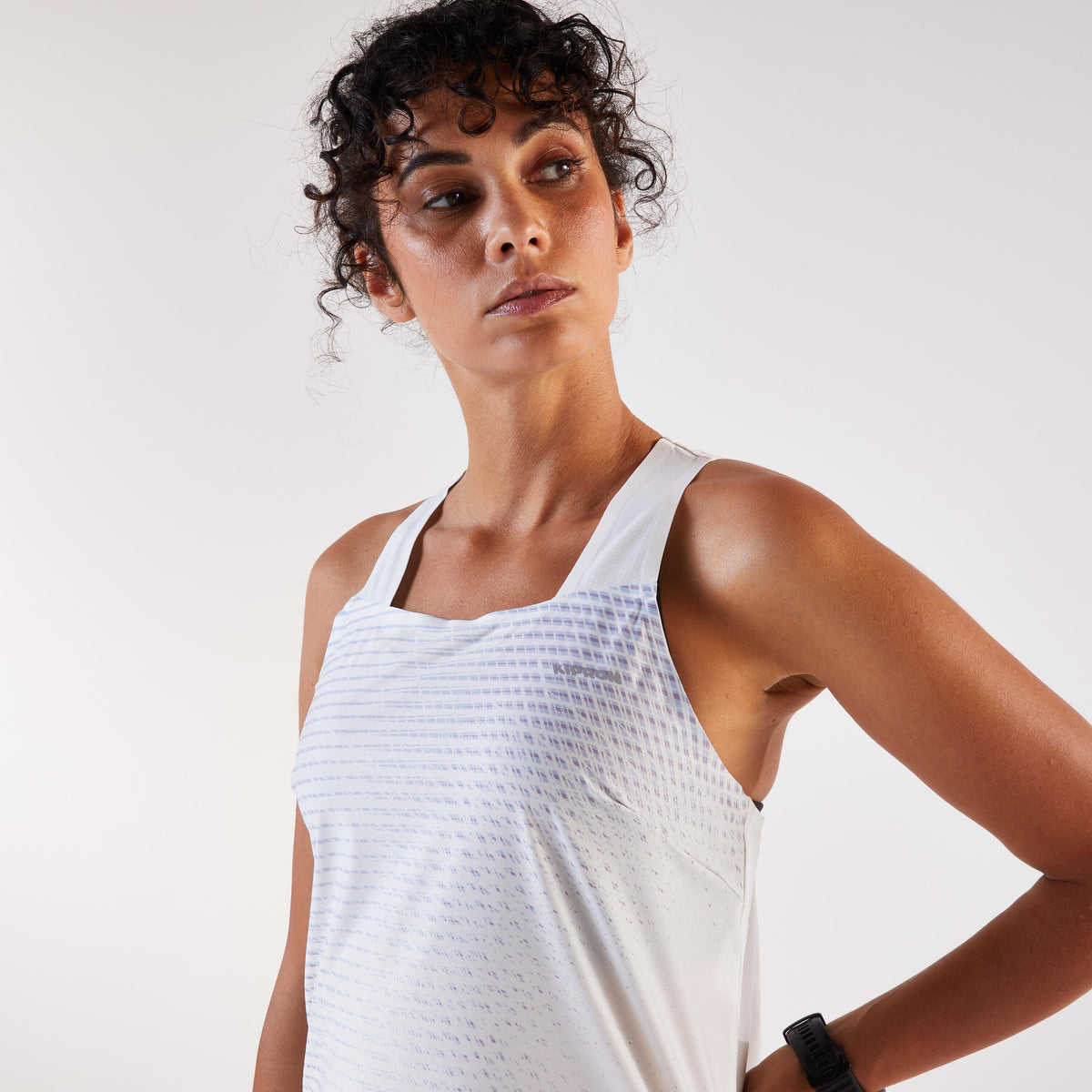 Kiprun Women's Lightweight Running Tank Top, Kiprun Run 900 - White