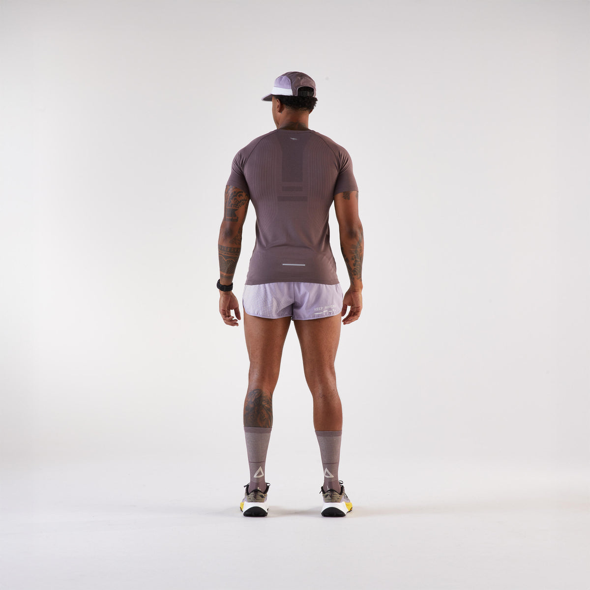 Kiprun Men's and Women's Running Cap, Kiprun Purple and Yellow