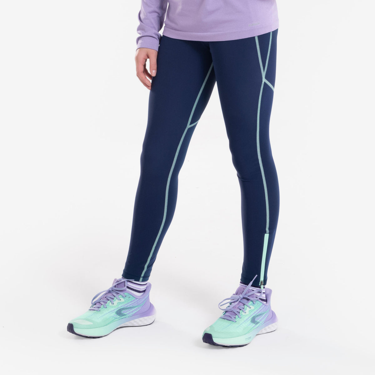 Kiprun Dry+ 900 Kids' Zipped Running Tights - Black