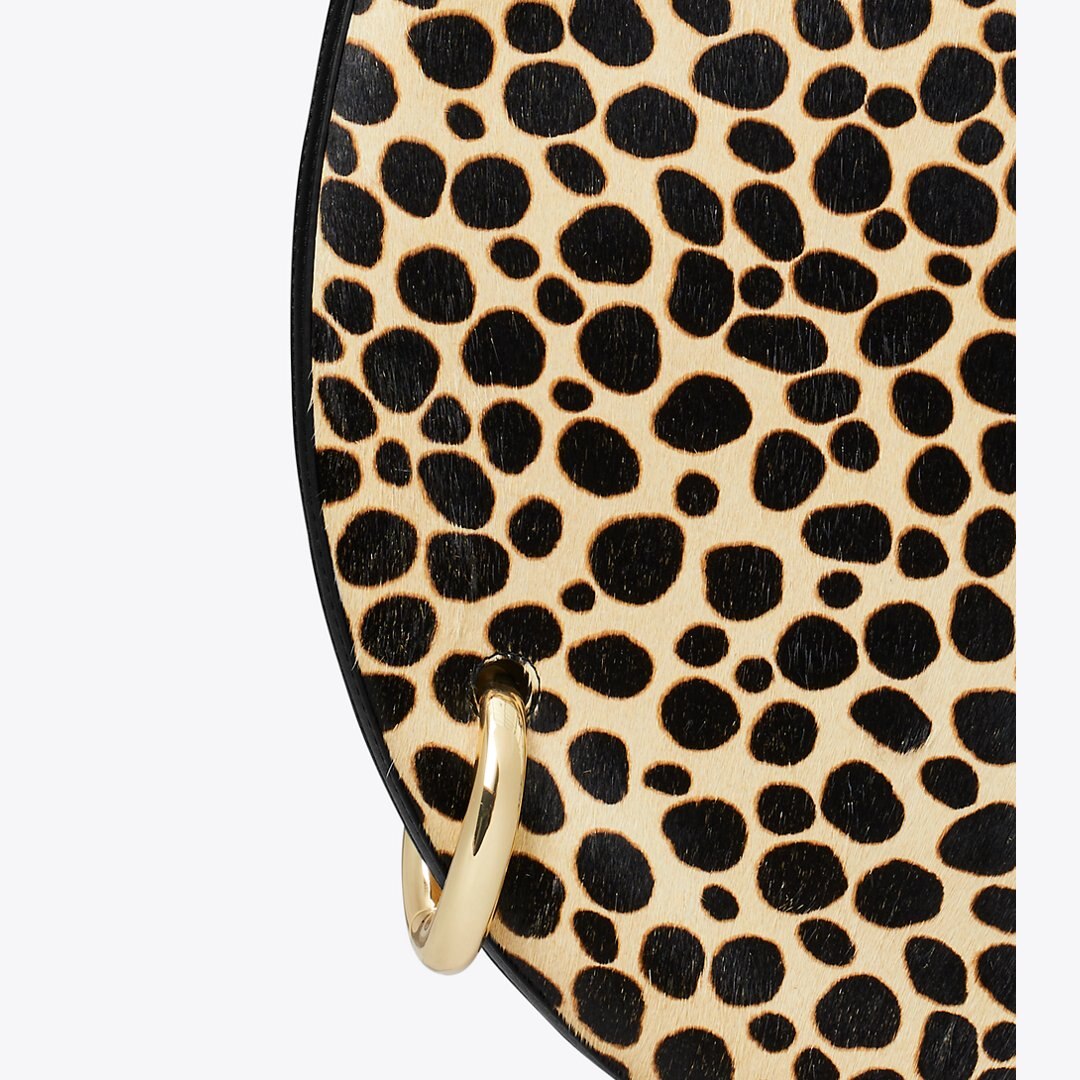 Tory Burch Pierced Calf Hair Handbag Multi