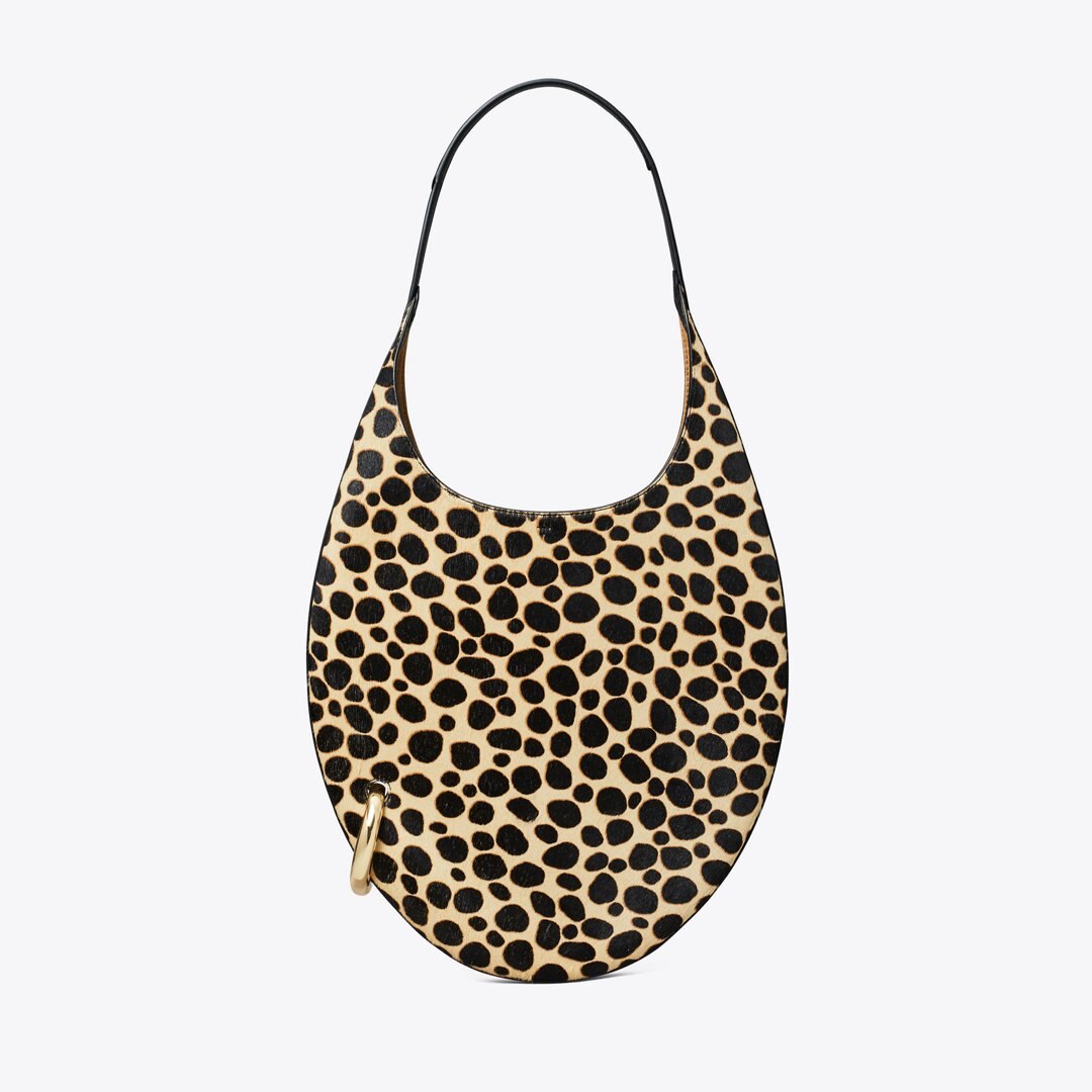 Tory Burch Pierced Calf Hair Handbag Multi