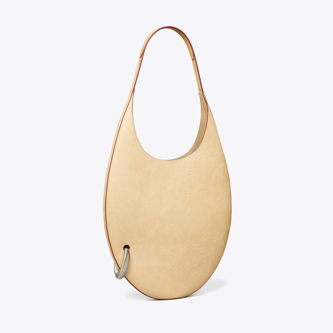 Tory Burch Pierced Handbag Smoky Tan