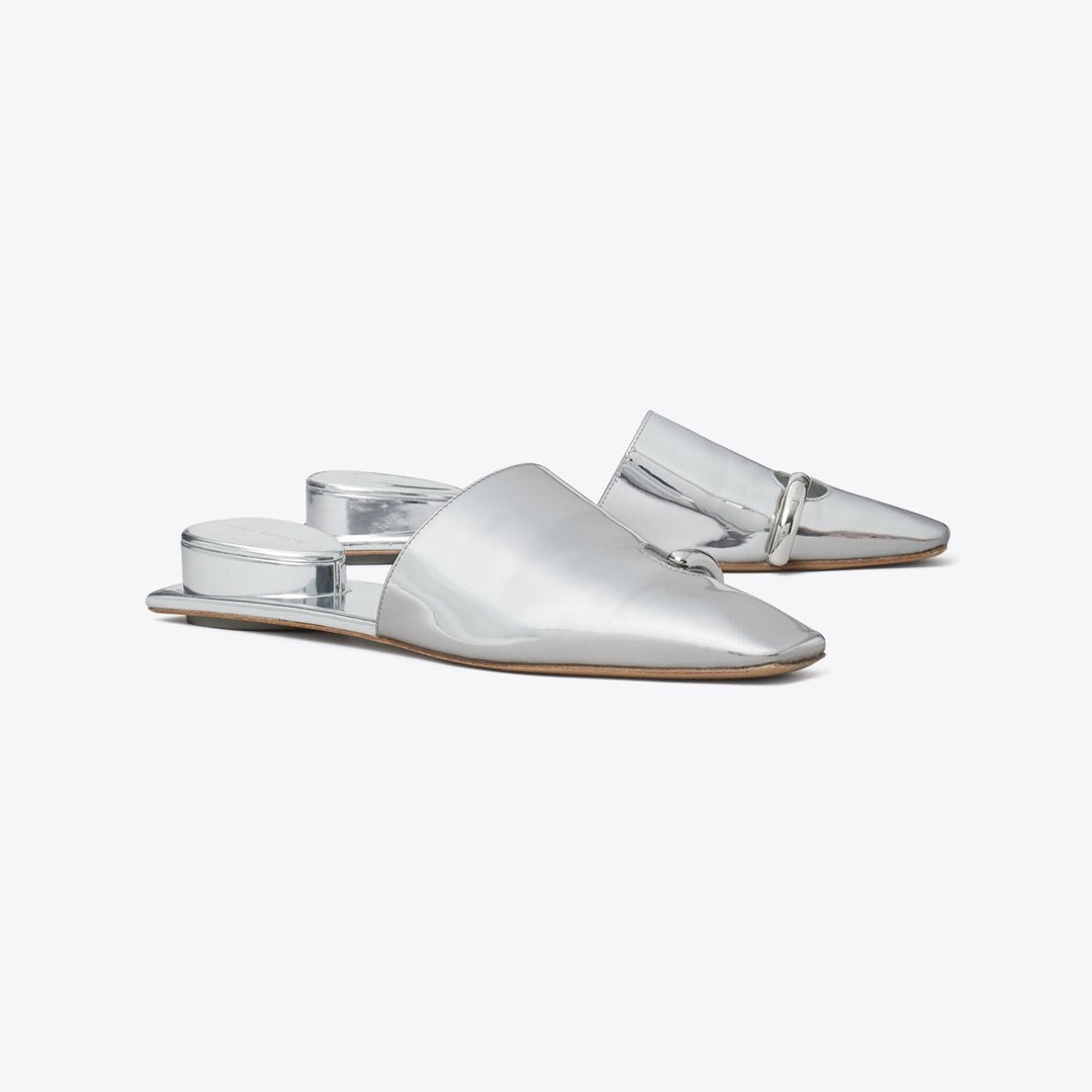 Tory Burch Pierced Mule ARGENTO