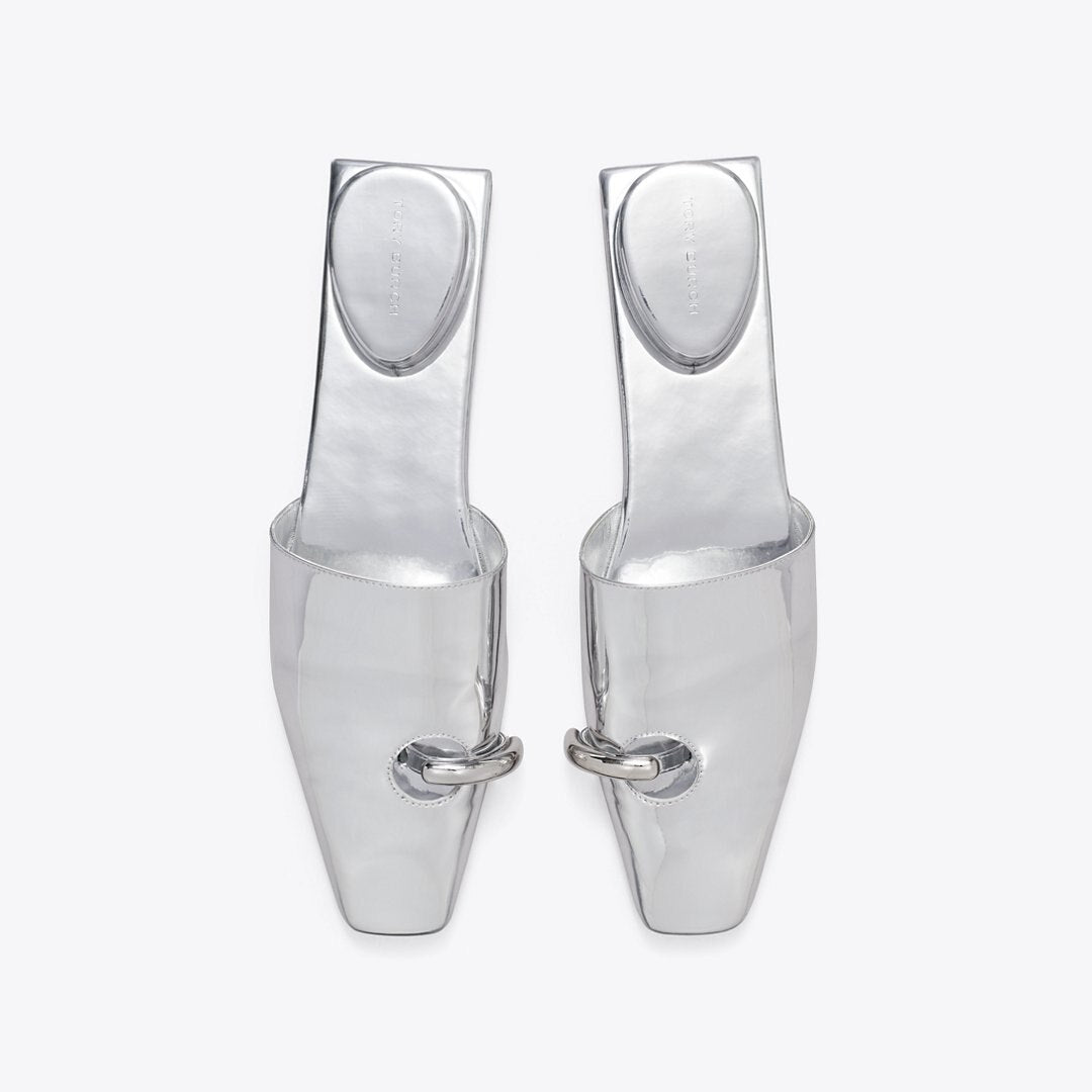 Tory Burch Pierced Mule ARGENTO
