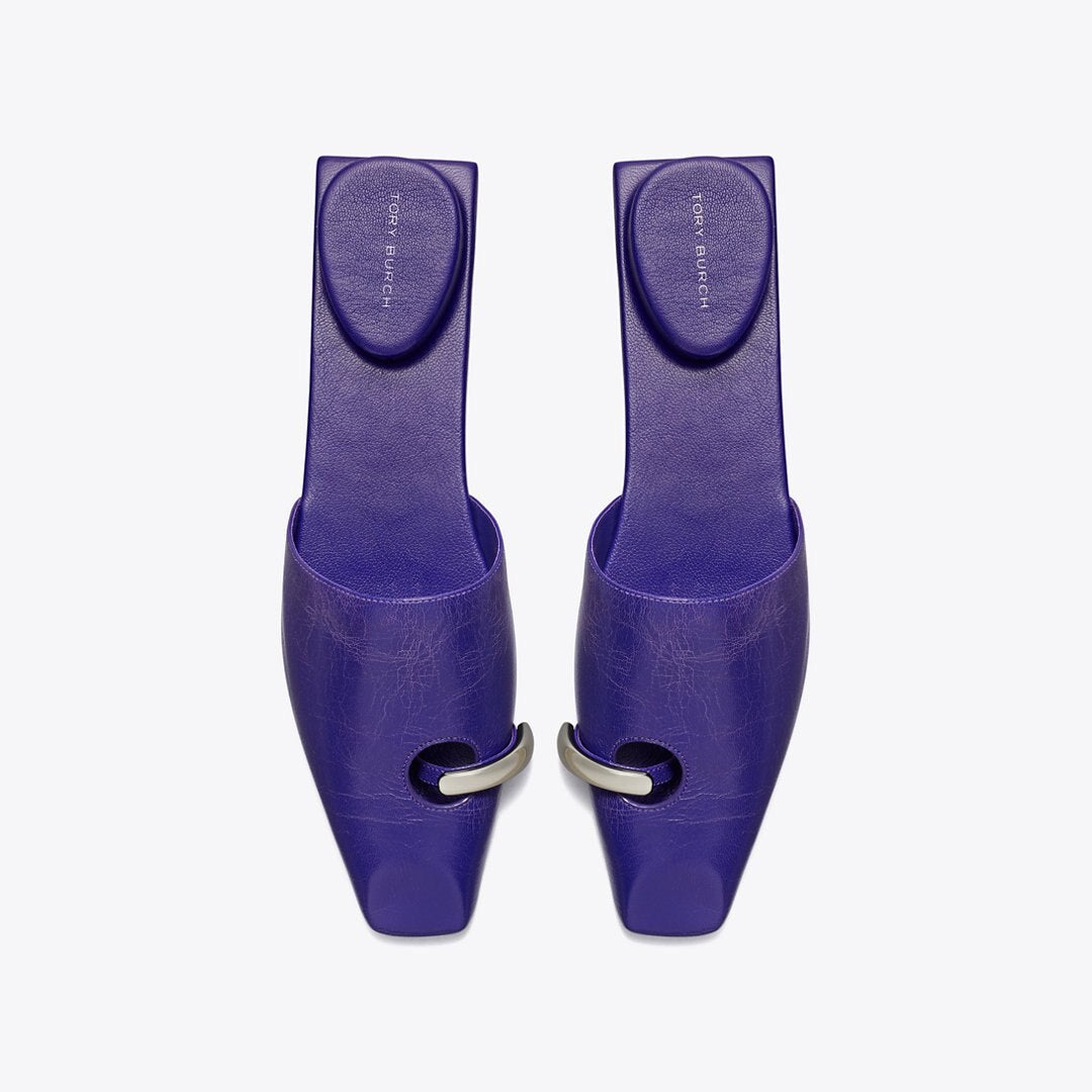 Tory Burch Pierced Mule BALLPOINT BLUE / SILVER