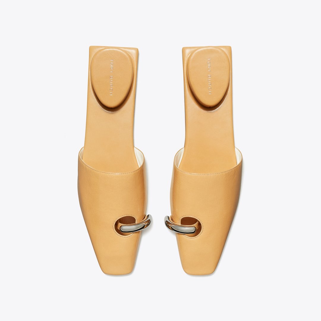 Tory Burch Pierced Mule CANTUCCI / SILVER