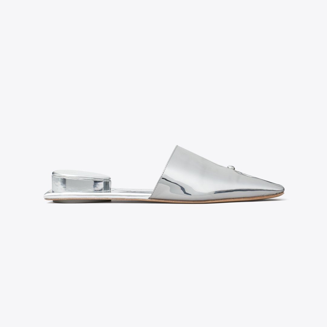 Tory Burch Pierced Mule ARGENTO