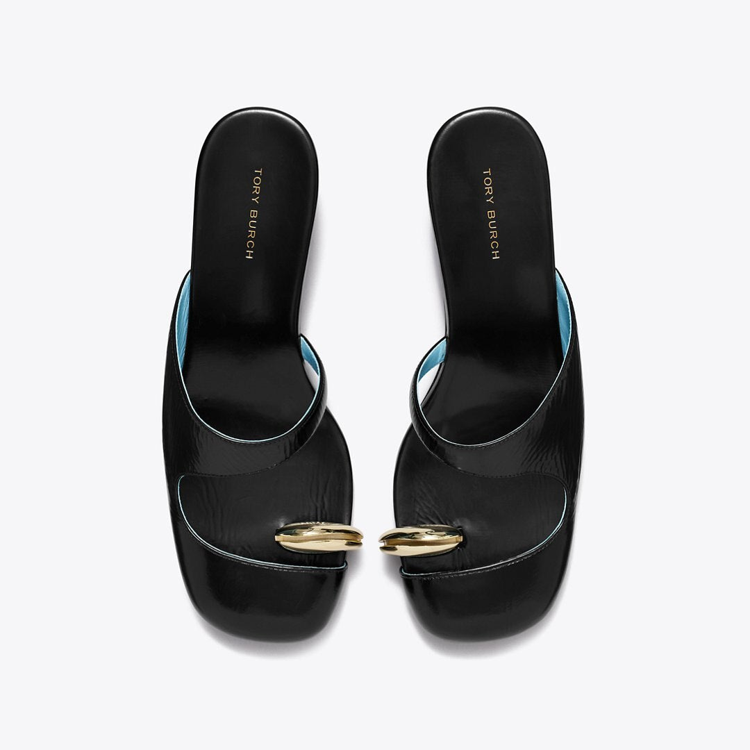 Tory Burch Pierced Mule Wedge NERO