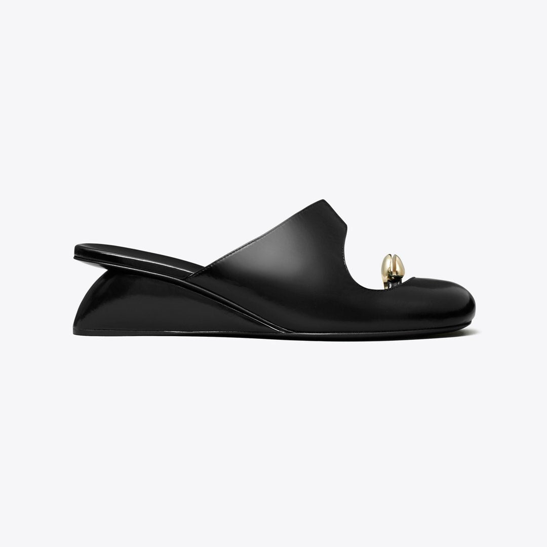 Tory Burch Pierced Mule Wedge NERO