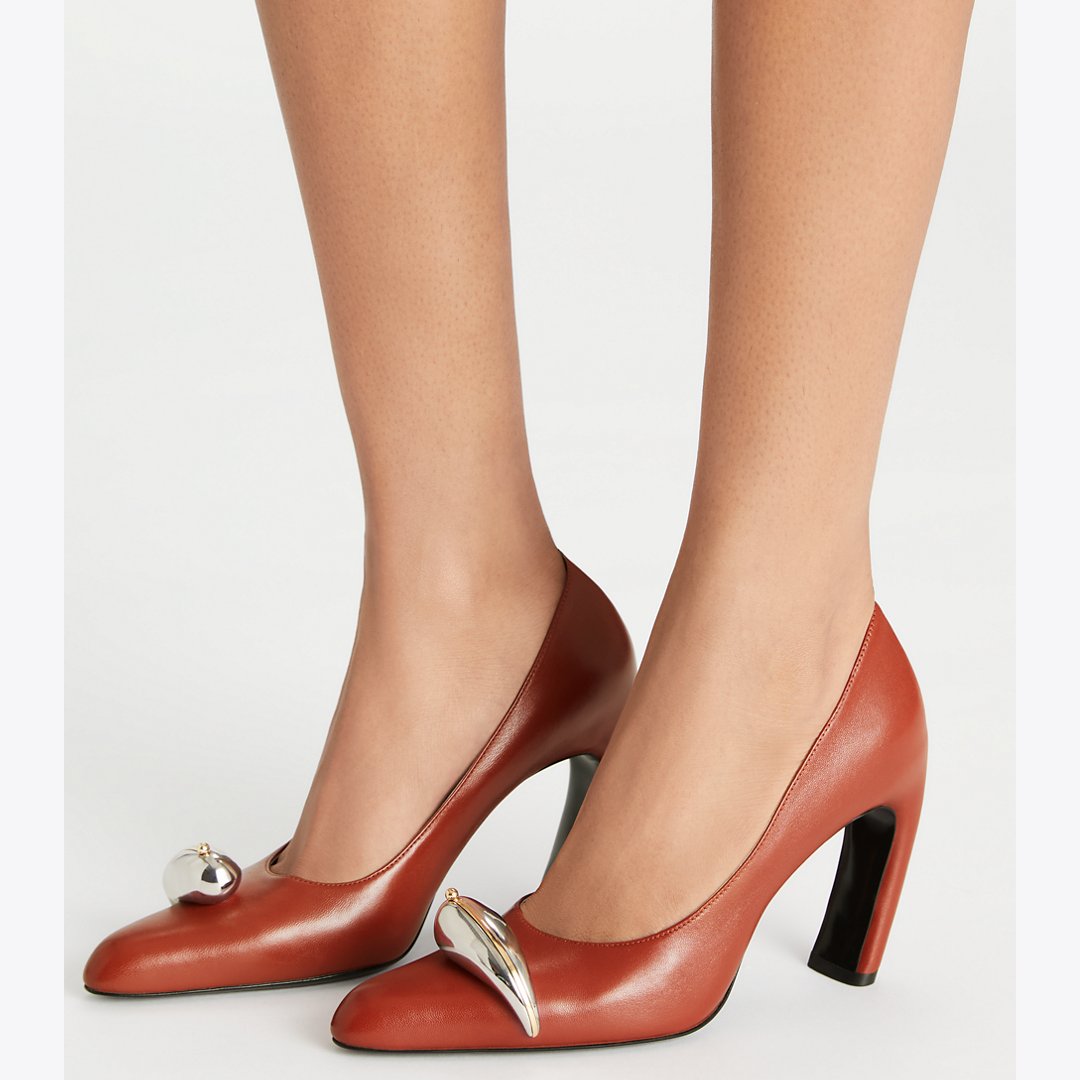 Tory Burch Pierced Pump SIENNA RED
