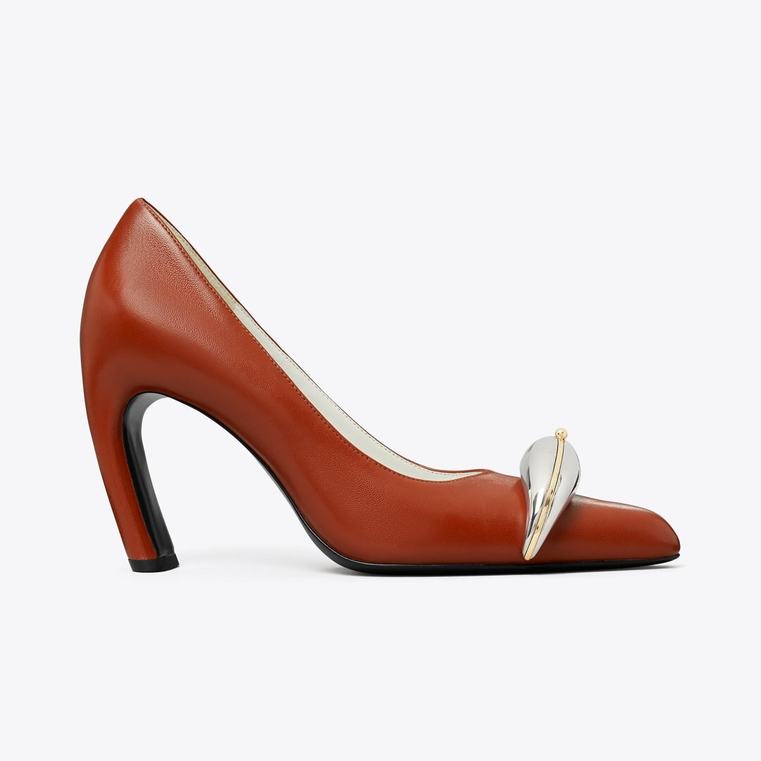 Tory Burch Pierced Pump SIENNA RED