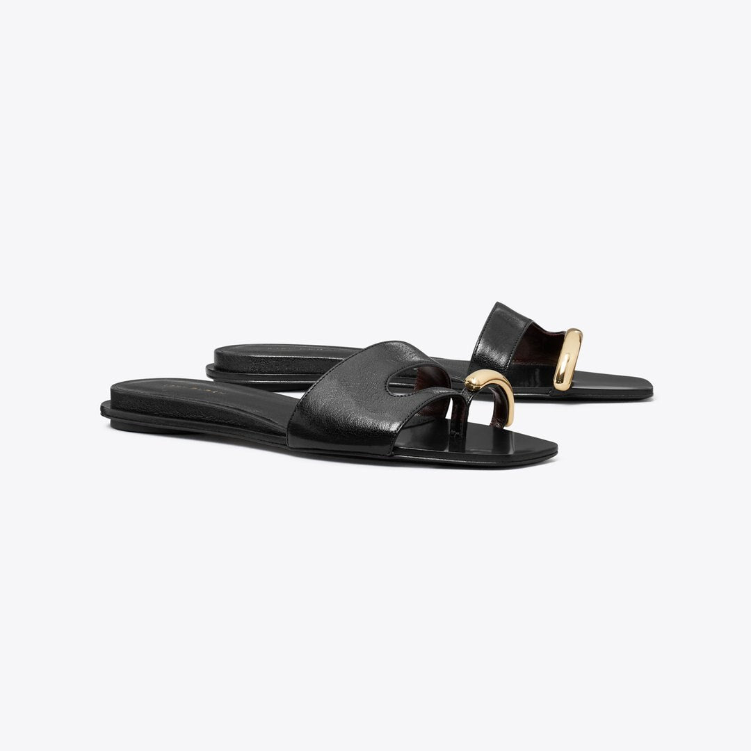 Tory Burch Pierced Slide PERFECT BLACK / GOLD