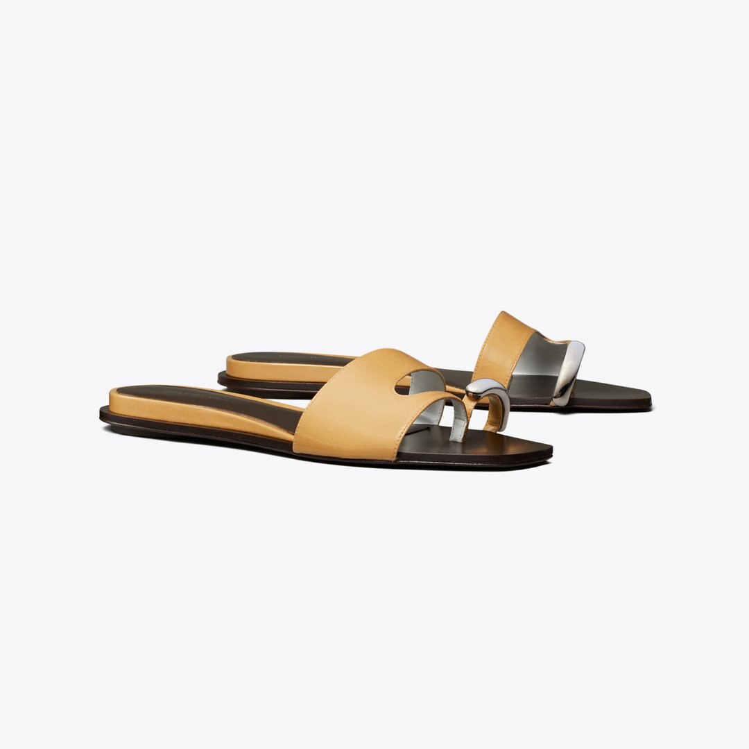 Tory Burch Pierced Slide CANTUCCI / SILVER