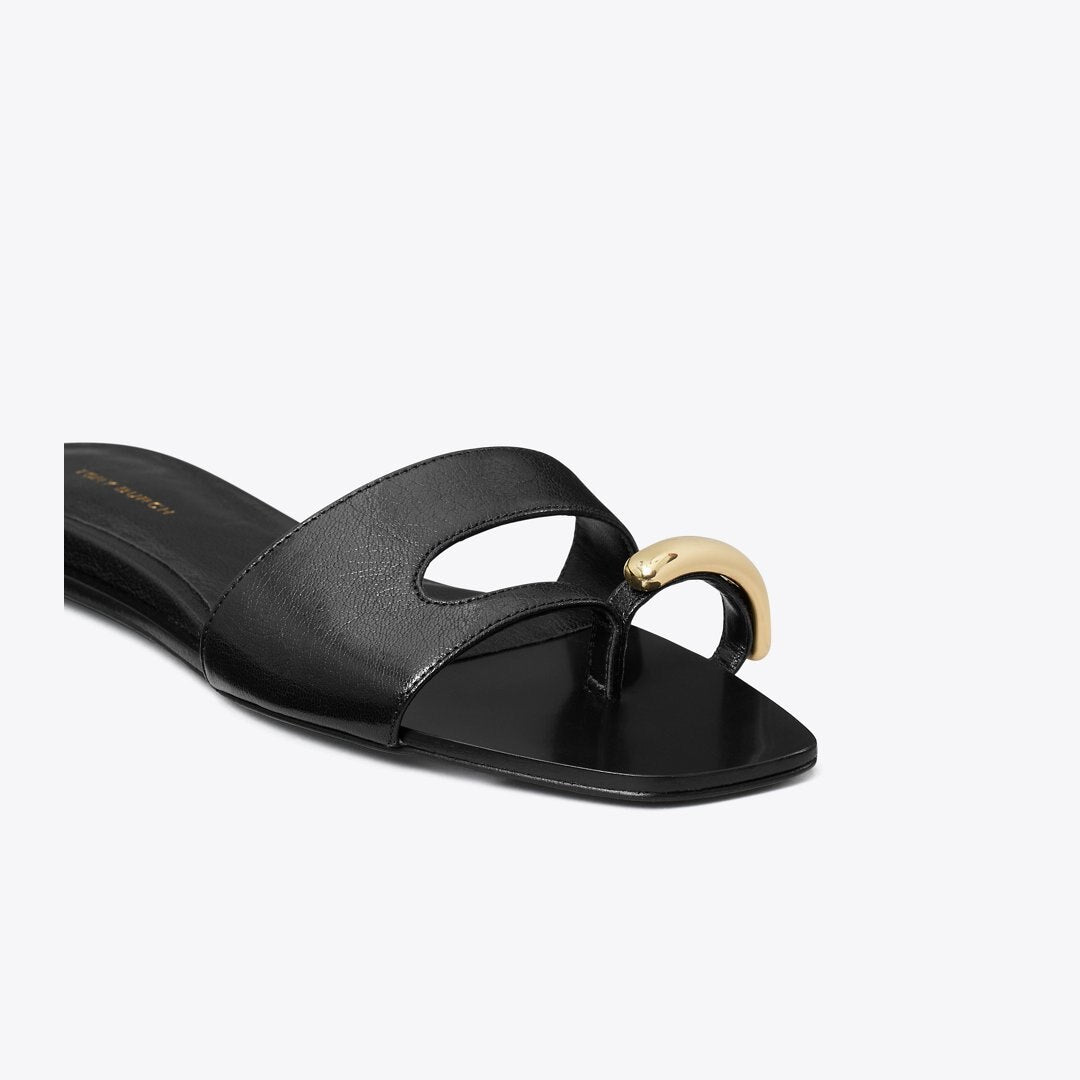 Tory Burch Pierced Slide PERFECT BLACK / GOLD