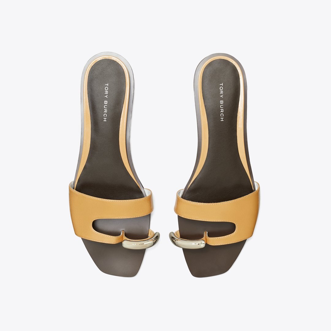 Tory Burch Pierced Slide CANTUCCI / SILVER