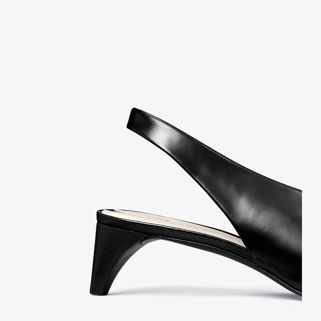 Tory Burch Pierced Slingback Heel PERFECT BLACK