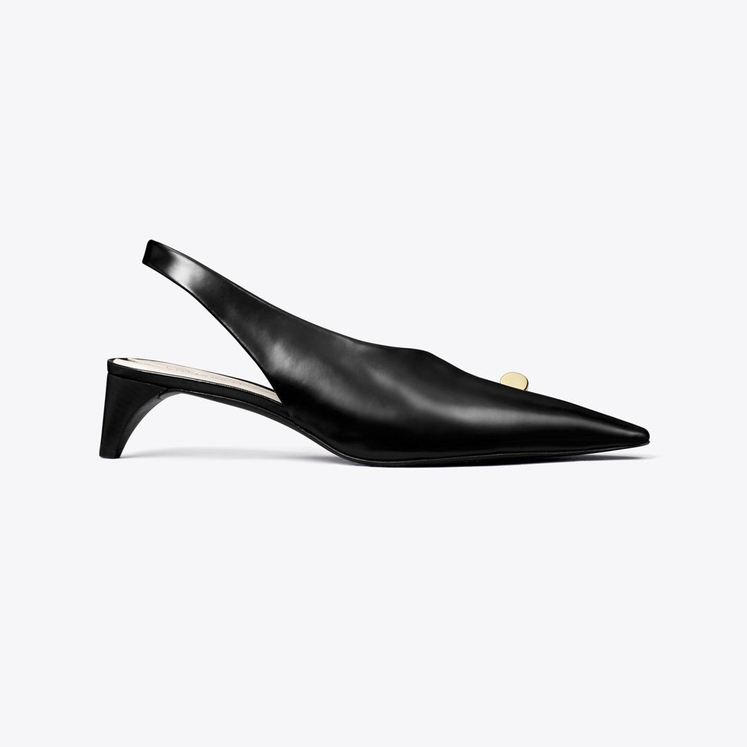 Tory Burch Pierced Slingback Heel PERFECT BLACK