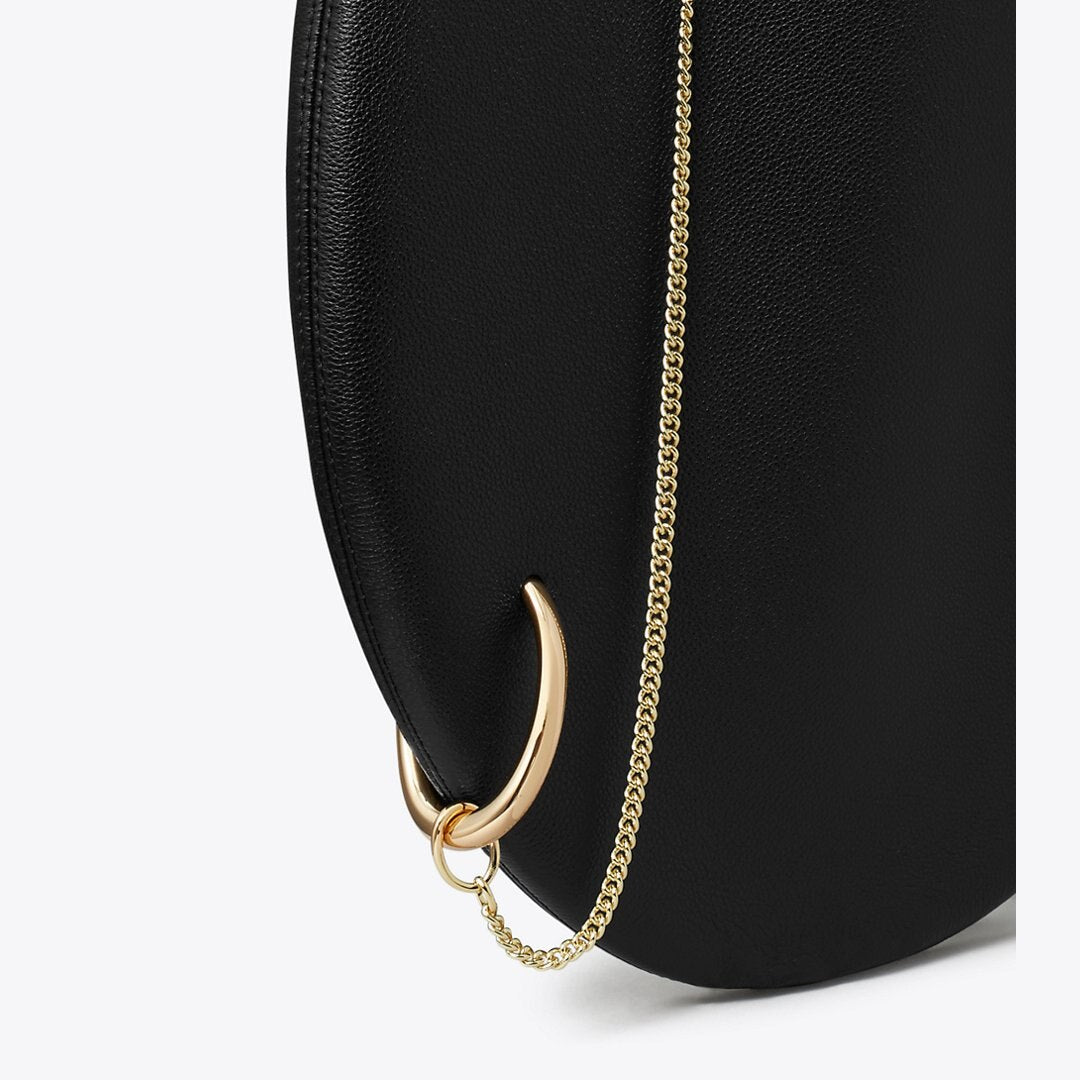 Tory Burch Pierced Soft Bag BLACK/GOLD