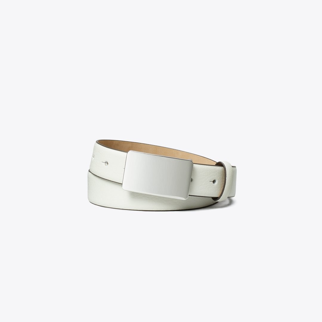 Tory Burch Plate Belt Blanc