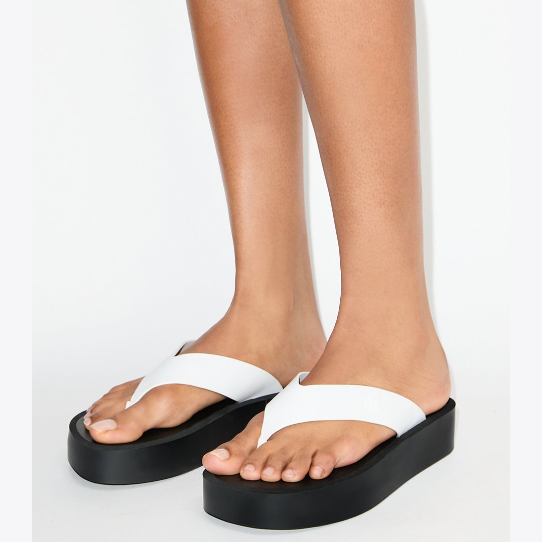 Tory Burch Platform Flip-Flop OPTIC WHITE / BLACK