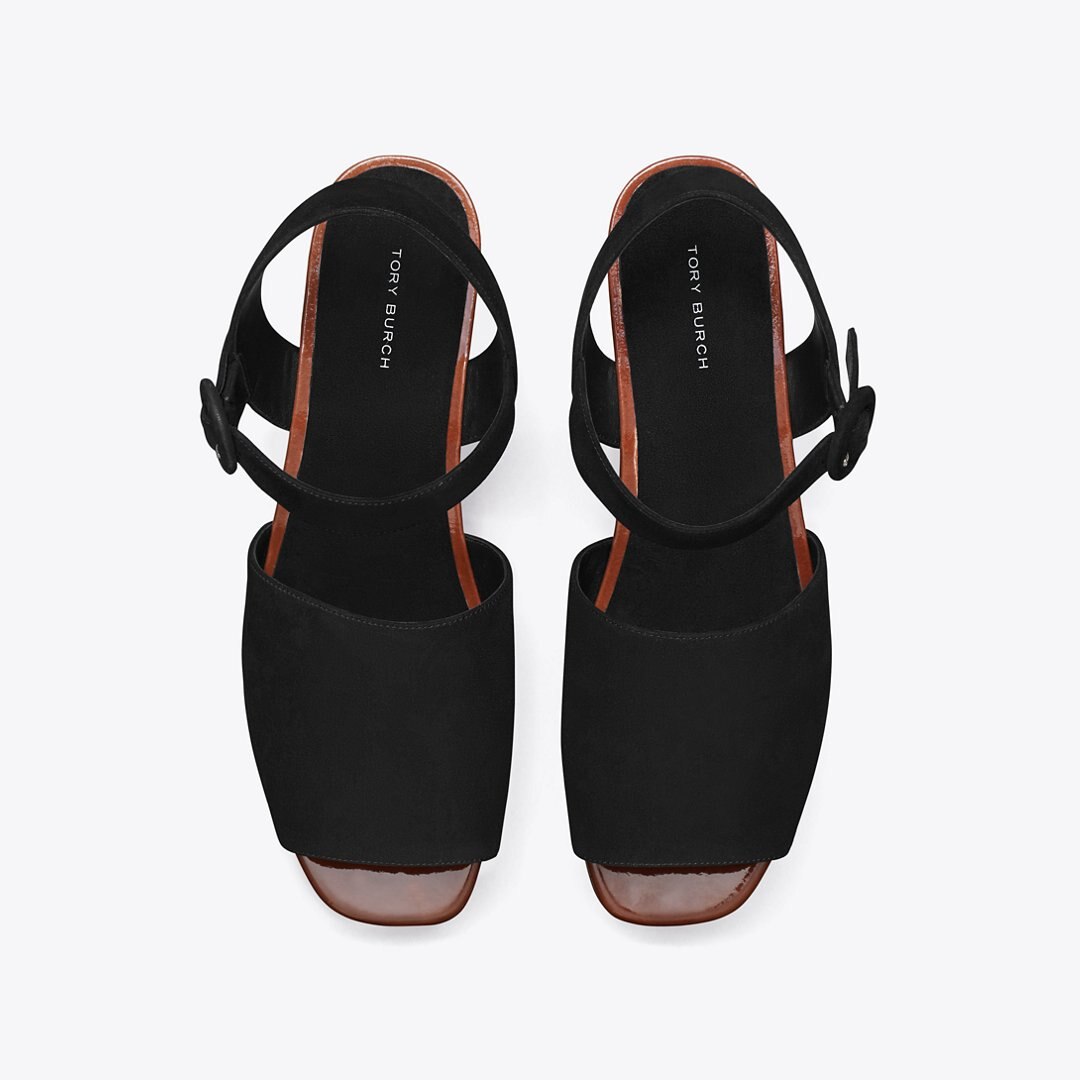 Tory Burch Platform Sandal PERFECT BLACK / PLUM