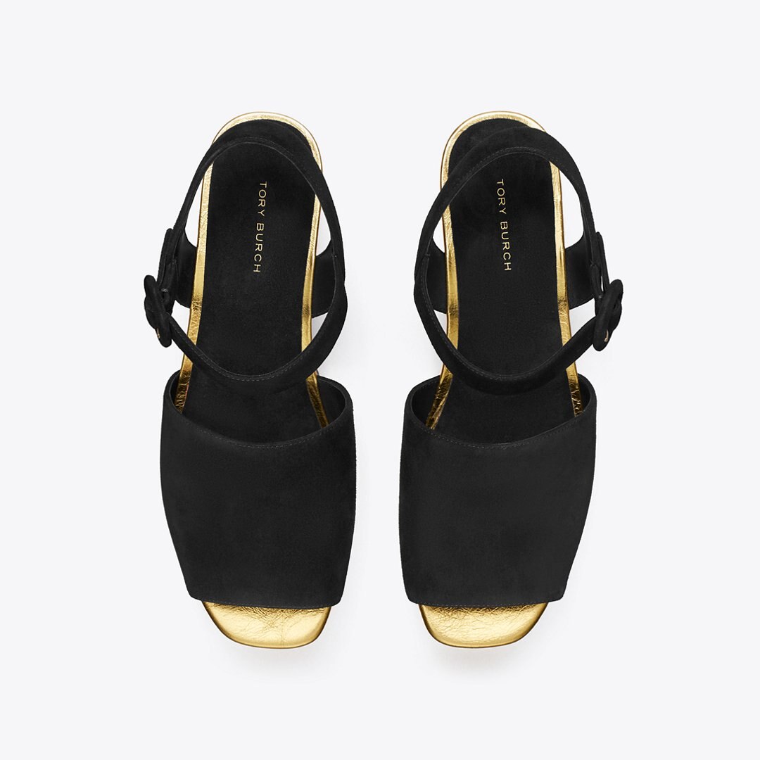 Tory Burch Platform Sandal PERFECT BLACK / CHAMPAGNE