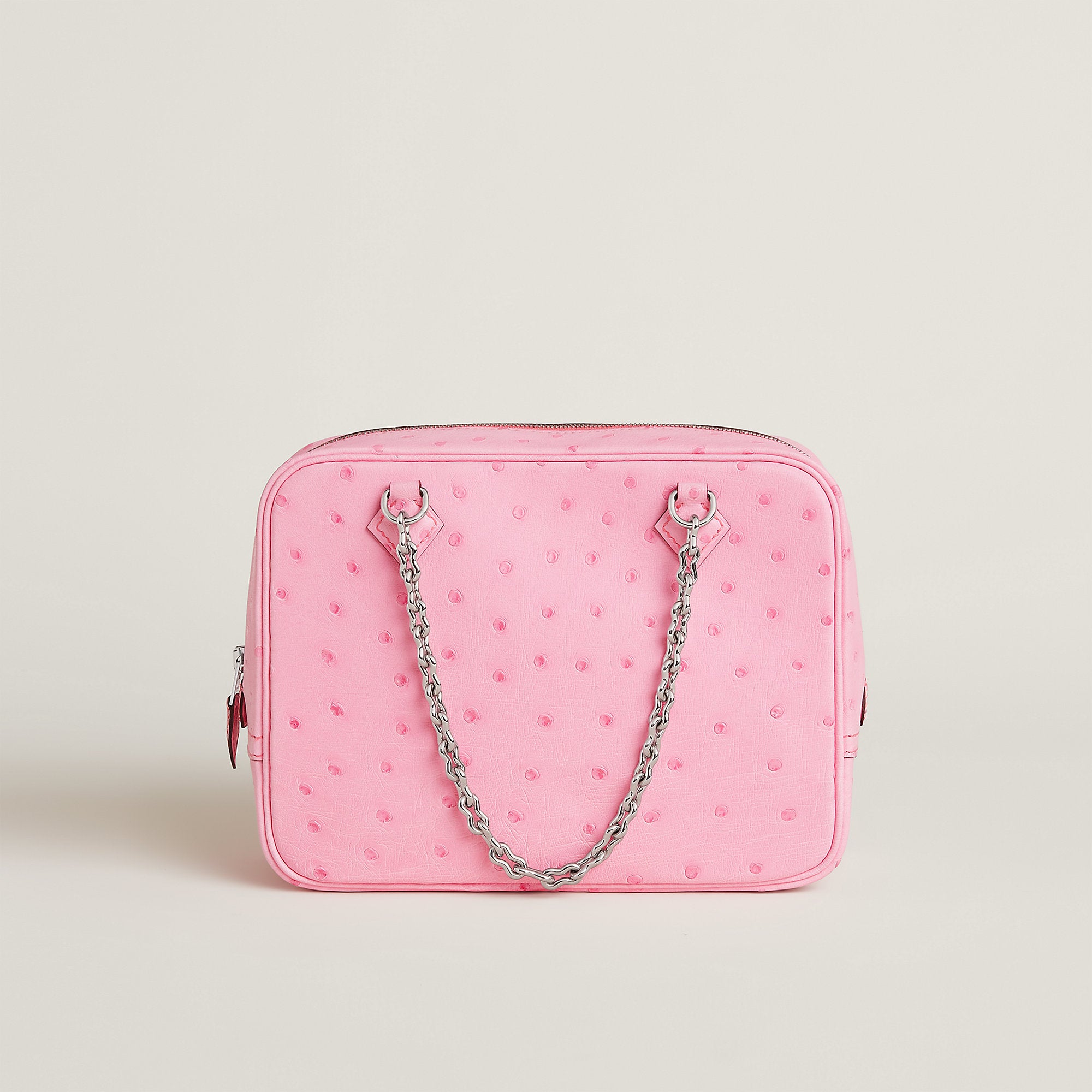 Hermes Plume Chaine Mini Bag Rose Bubblegum