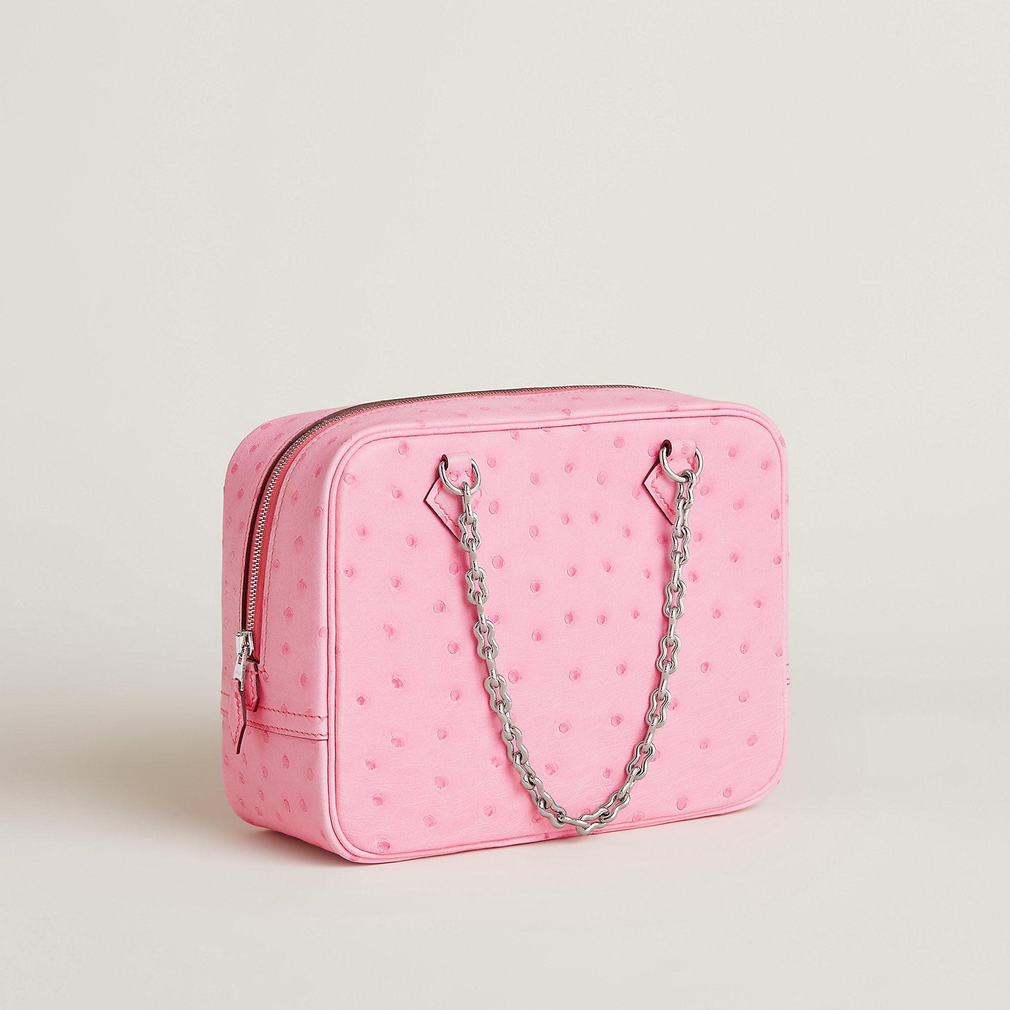 Hermes Plume Chaine Mini Bag Rose Bubblegum