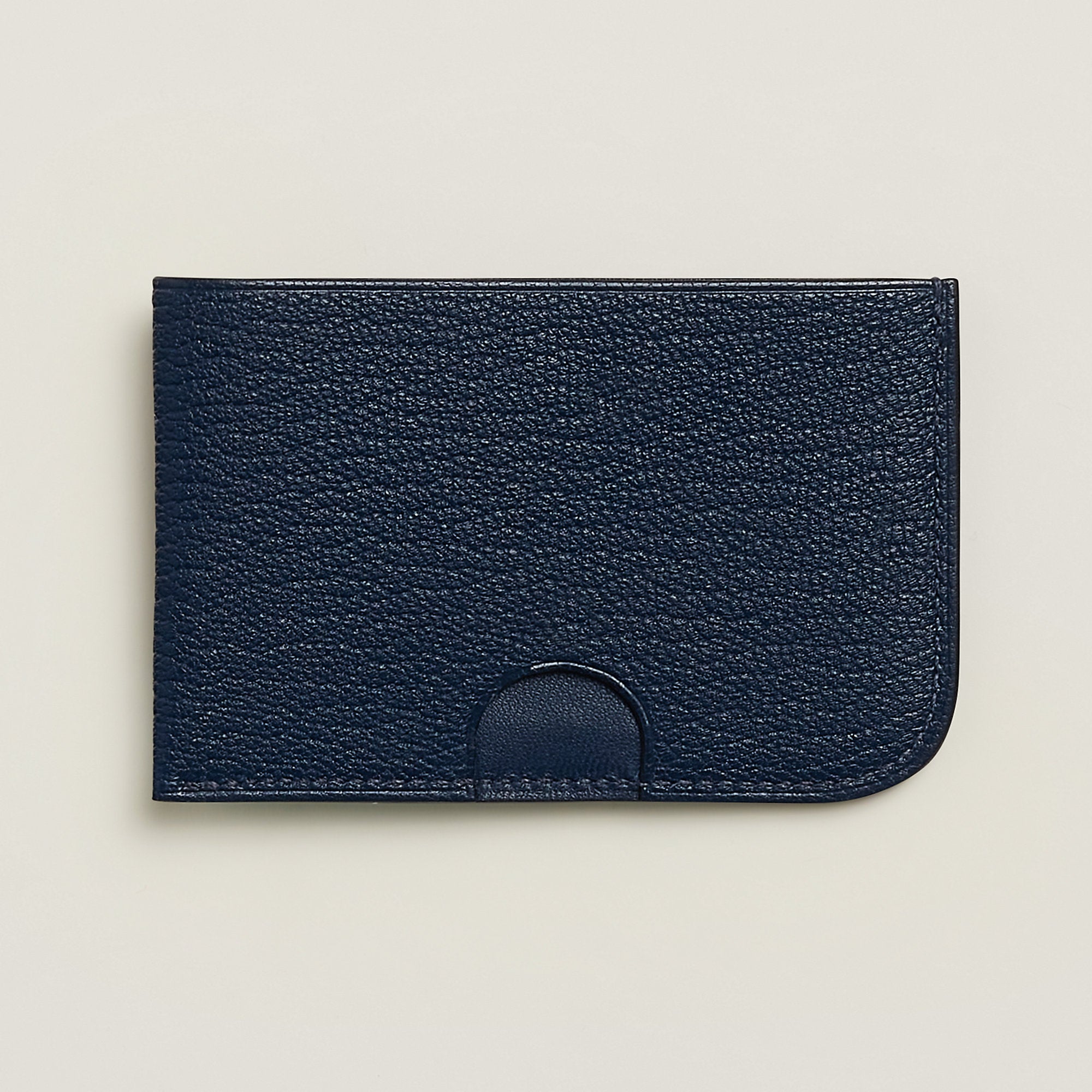 Hermes Poisson Card Holder Bleu Navy