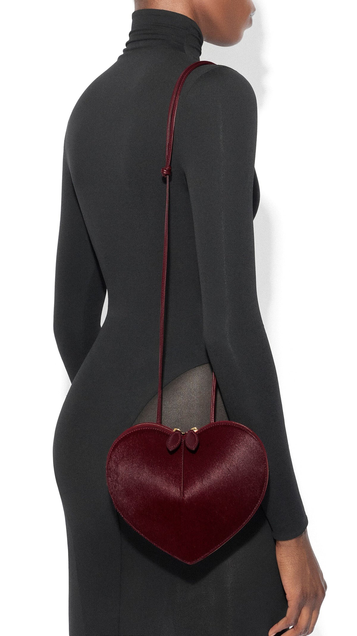 Alaïa Le Cœur Bi-Material In Haircalf