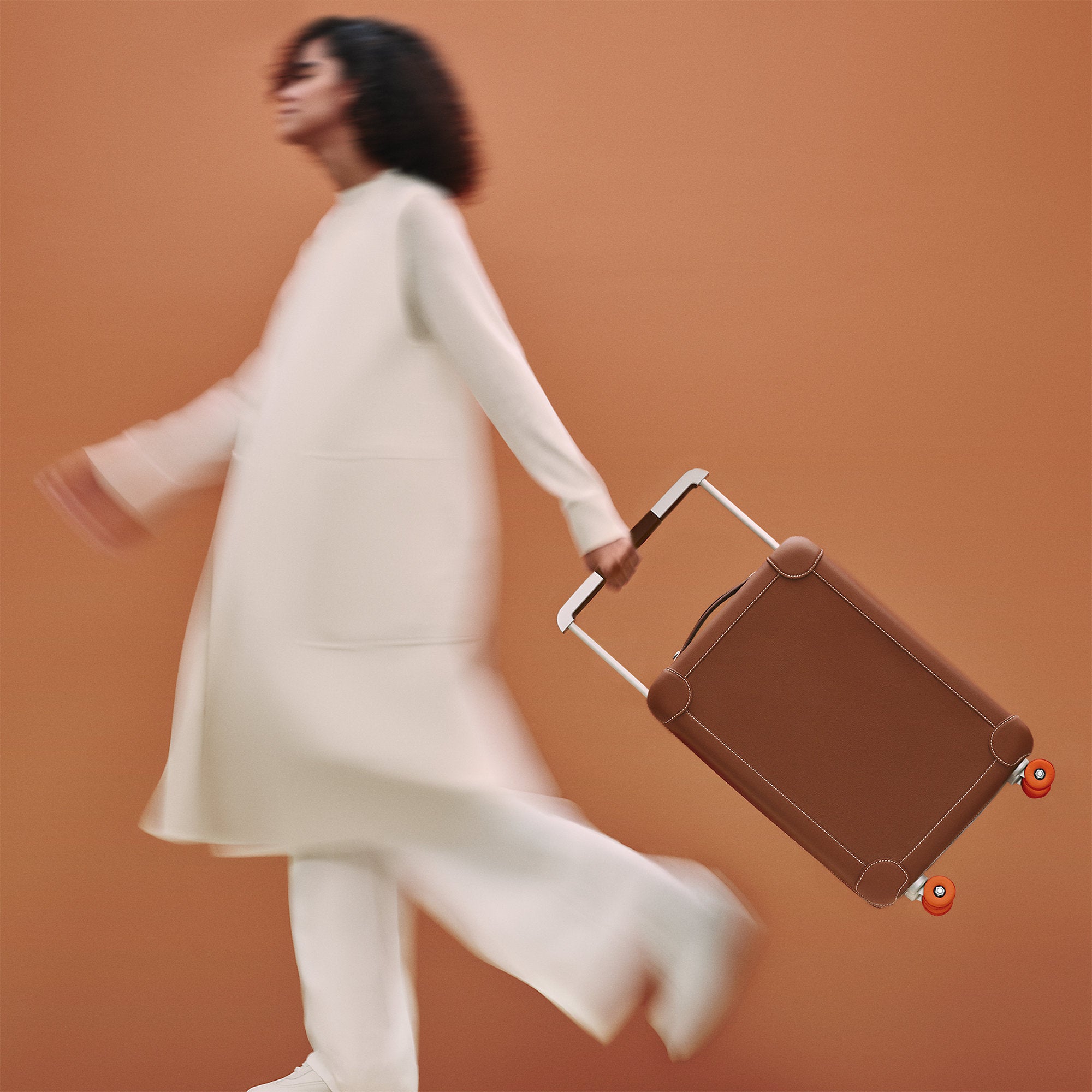 Hermes R.M.S Cabin Suitcase Gris Tain