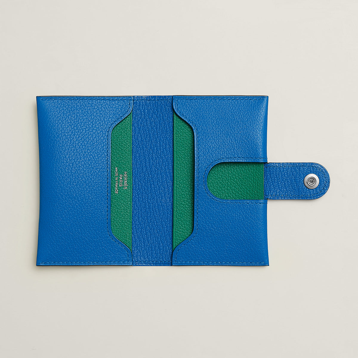Hermes R.M.S Card Holder Bleu Zanzibar