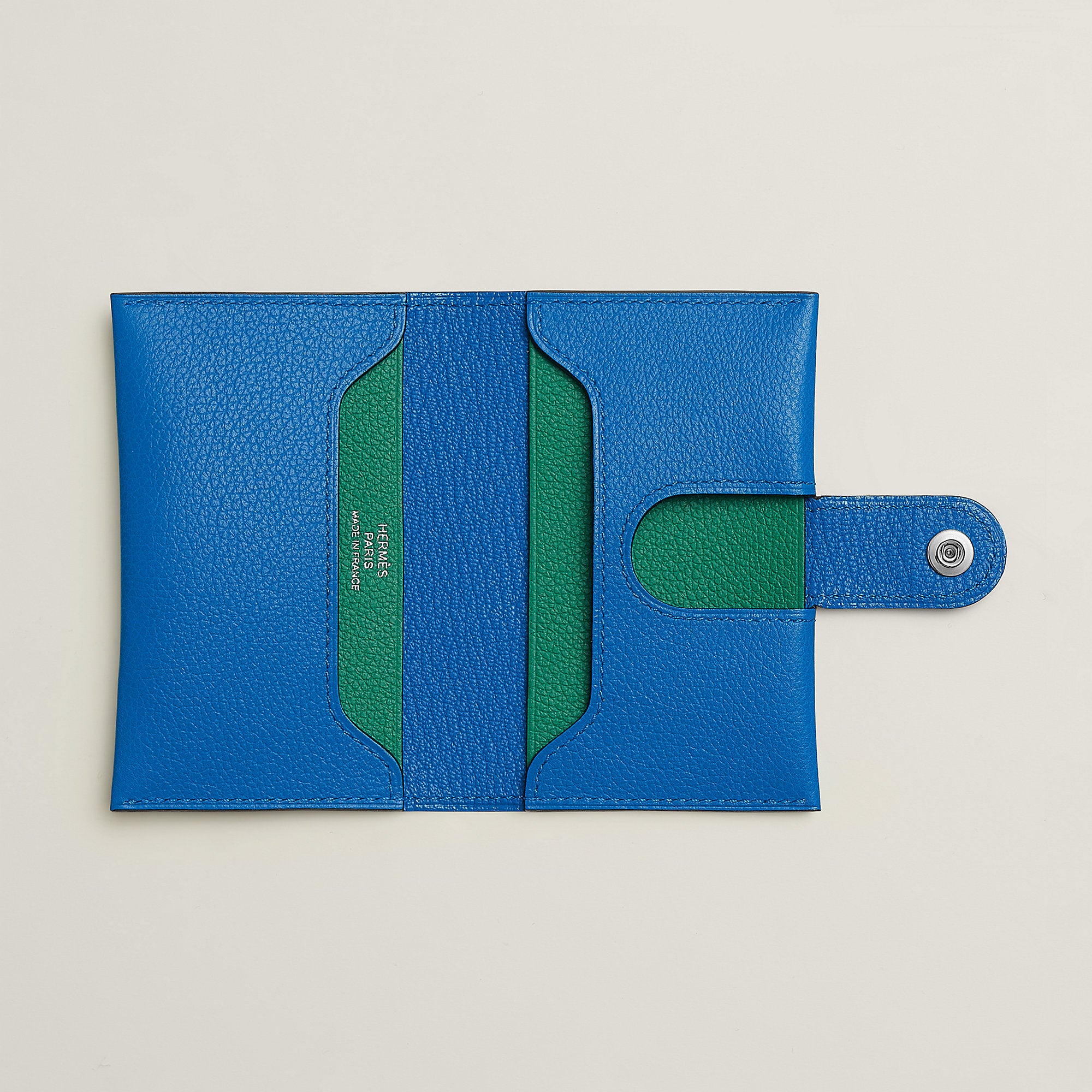 Hermes R.M.S Card Holder Bleu Zanzibar