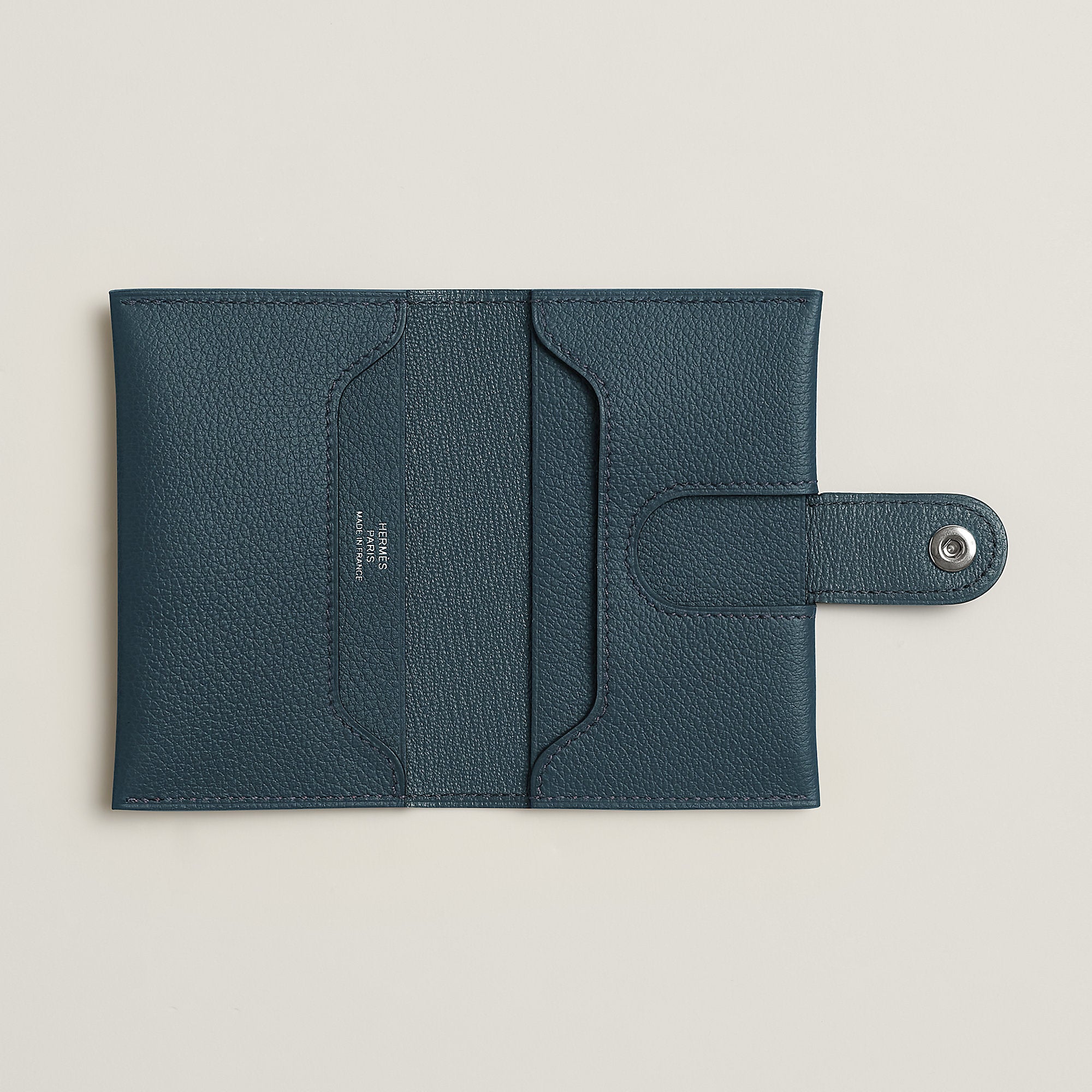 Hermes R.M.S Card Holder Bleu De Prusse