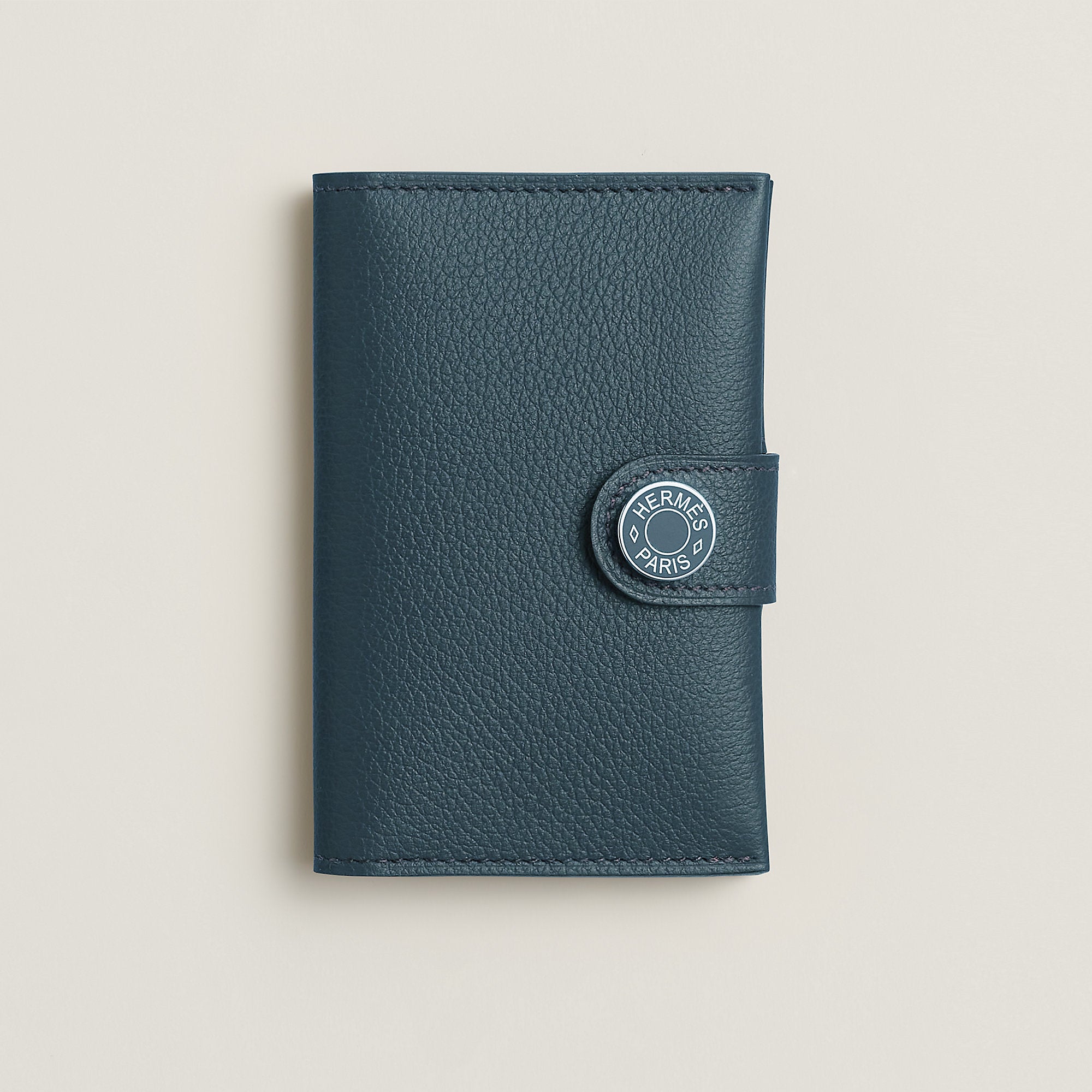 Hermes R.M.S Card Holder Bleu De Prusse