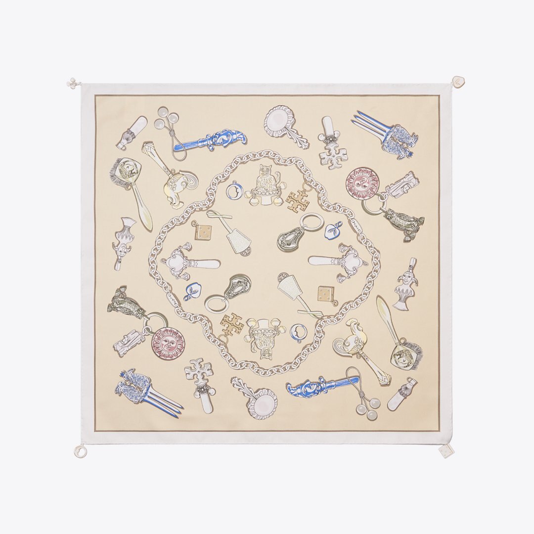 Tory Burch Rattles Neckerchief Rattles Neutral