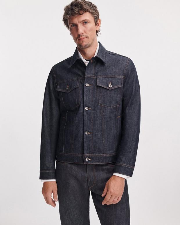 Rag & Bone Rb 3 Raw Denim Trucker Jacket