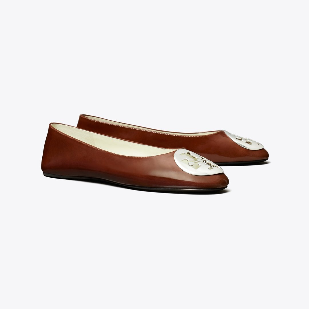 Tory Burch Reva Ballet RUSSET BROWN